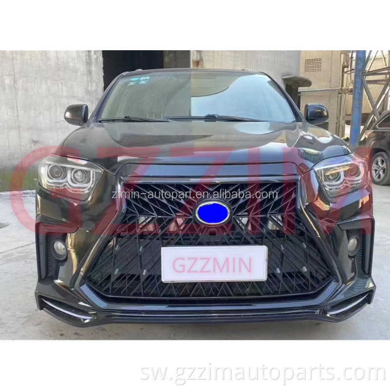 Ubora wa hali ya juu wa PP Plastiki Sehemu za gari Kits Grille Front & Nyuma Bumper Lexs Sinema BodyKit kwa Highlander 2009-2011